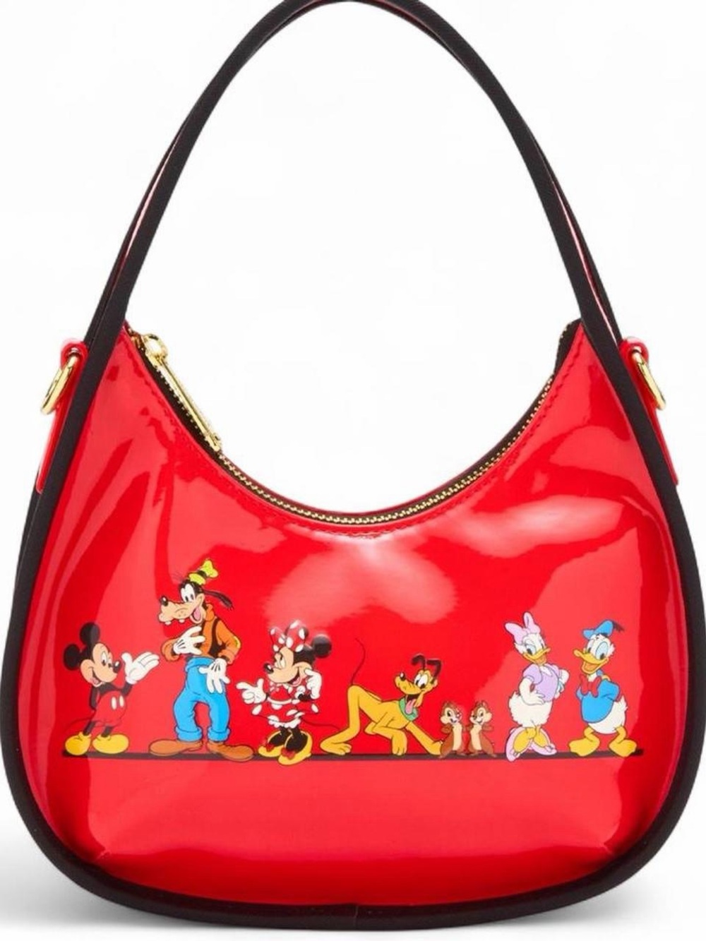 Loungefly Disney Mickey Mouse & Friends Red Vinyl Crossbody Bag